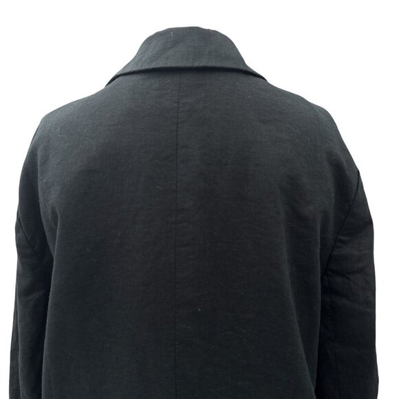 Treasure & Bond Single Breasted Blazer Jacket Black Linen Blend Oversized Size S - Picture 15 of 16